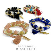 ▼MAGGIO▼タッセル＆フェザービーズブレスレット