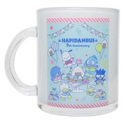 【マグカップ】はぴだんぶい ガラスマグ おむすび