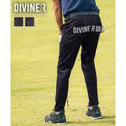 【2025年夏の新作】カットデニム バックロゴ テーパード パンツ／DIVINER GOLF