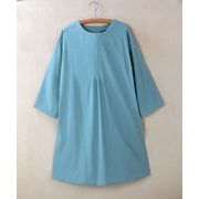 【即納】ピンタック9分袖チュニックエプロン