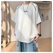 2025春夏新作 メンズ 男 カジュアル  半袖 丸首 プリント トップス Tシャツ インナー M-3XL