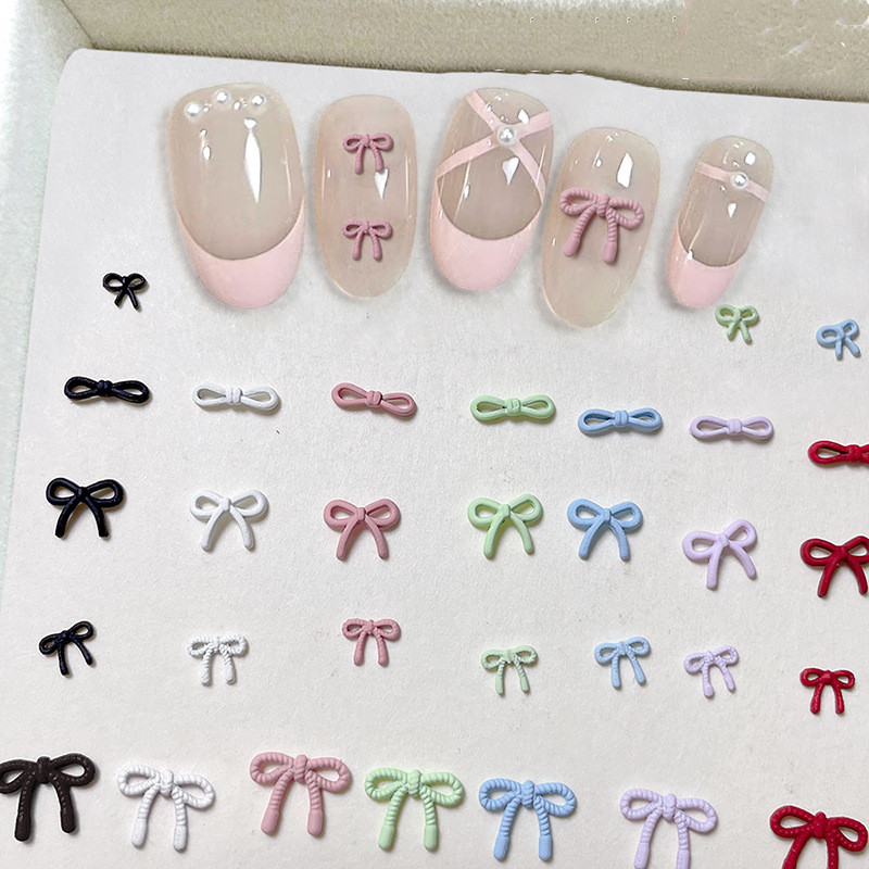 ミニリボン ネイルパーツ 地雷 量産型 りぼん ゆめかわ 可愛い ジェルネイル ネイルアート セルフネイル