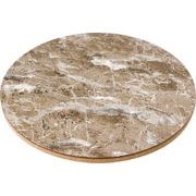 【雑貨】マーブルルックラウンドプレートBR