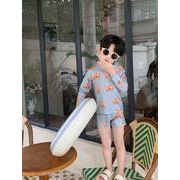 【2点セット】男児 水着 上下セパレート 水泳帽付き プール 海水浴 90-140cm