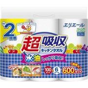 エリエール超吸収キッチンタオル６Ｒ（１００カット） 【 大王製紙 】 【 キッチンタオル 】