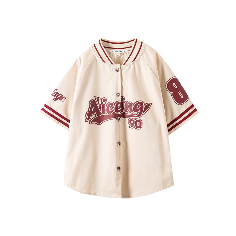 ボーイズ ガールズ ヒップホップ レッド×ホワイトシャツ | 卸売