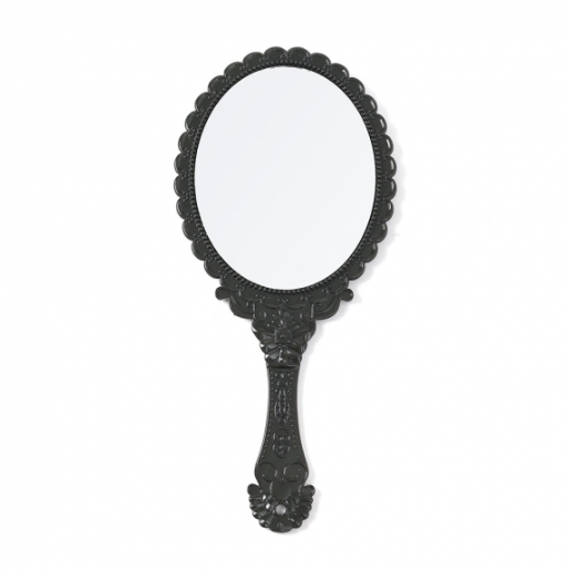 エレガント楕円ハンドミラー【手鏡/アンティーク風/クラシック/かわいい/軽量/携帯用】