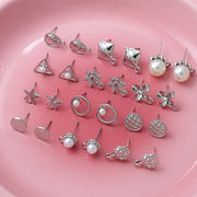 ピアス パーツ セカンドピアス 花 ラウンド 雪 アクセサリーパーツ 星 レディース ピアス金具 シルバー