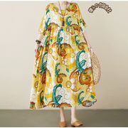 レディース服　2025年夏新作　ワンピース　ロングワンピース　Aラインワンピース　ファッション
