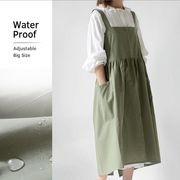ワンピースタイプのおしゃれなエプロン   チュニックエプロン 防汚＆撥水   前掛け  作業着エプロン