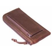RED　CROW　本ディアスキン　鹿革　牛革　日本製　男女兼用　L字ファスナーウォレット　TK-DSLLW　茶