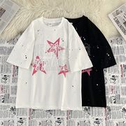 トップス カットソー Tシャツ 半袖 クルーネック ラウンドネック プリント