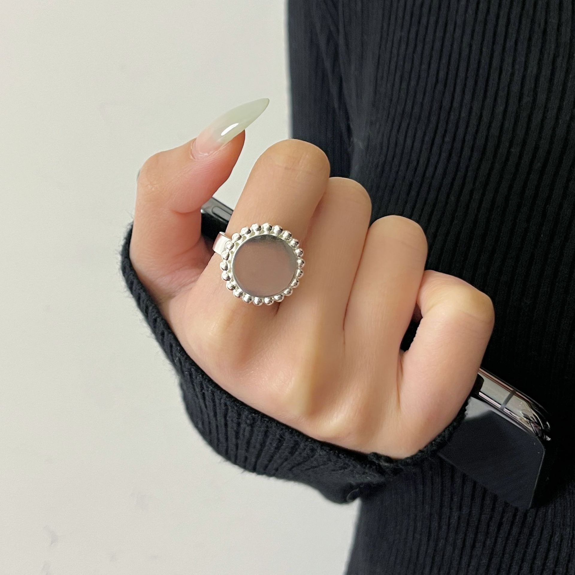 925シルバー リング　アクセサリー 指輪 　キラキラ　ハンドメイド 指輪　ハンドメイド