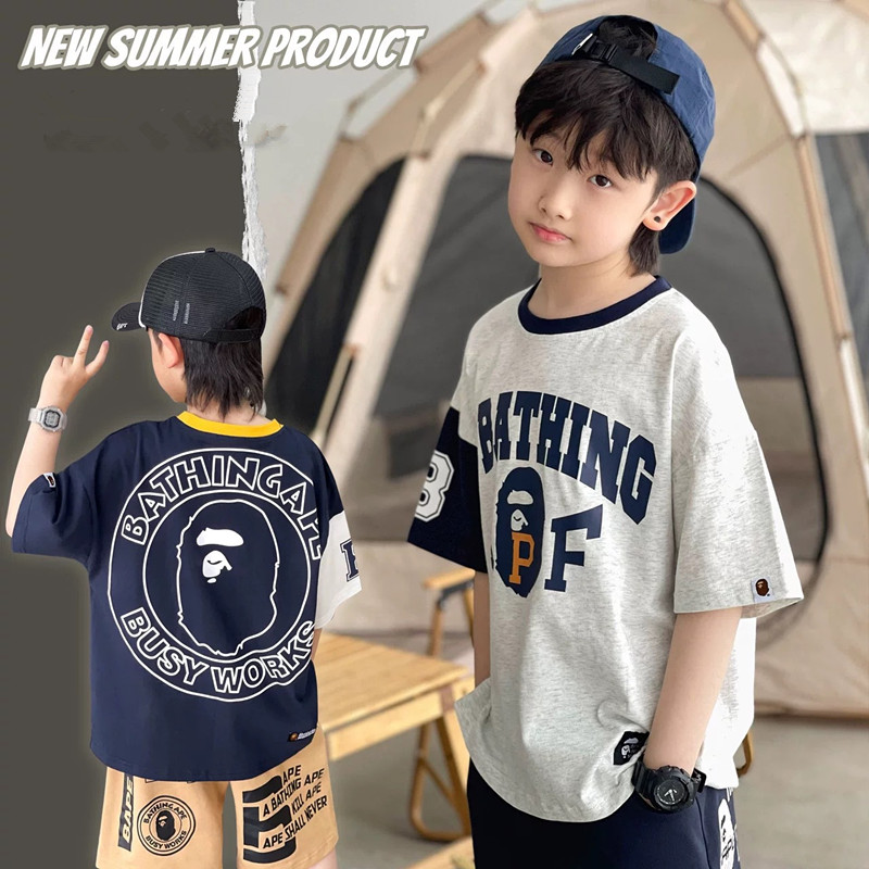 2025新品　キッズ服　トップス　半袖　Tシャツ　110-160cm   2色