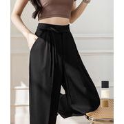 【日本倉庫即納】 ストレートパンツ リボンスラックス 美脚