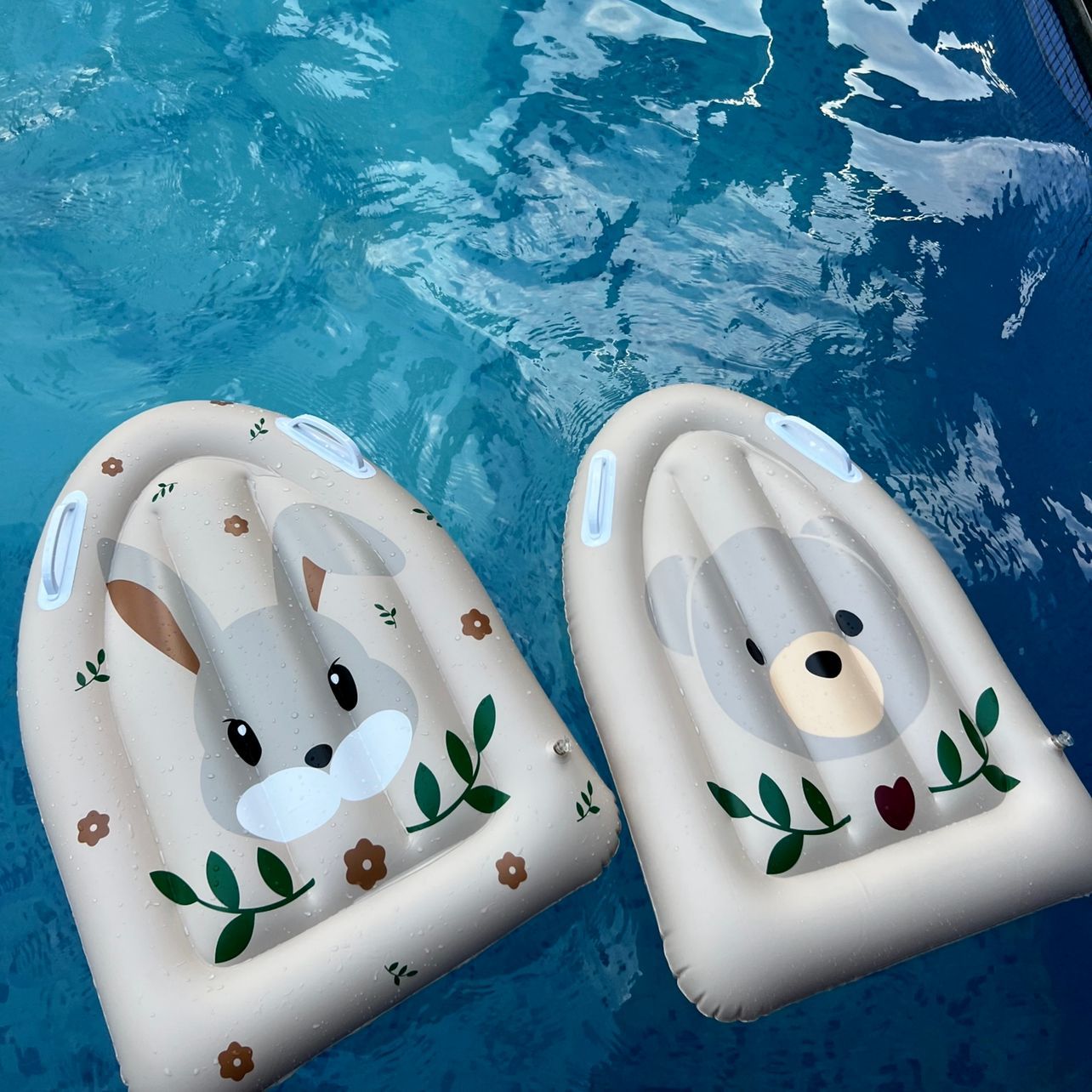 新品 人気 韓国INS風 子供用 屋外水遊び浮き輪 キャラクター ビーチバッグ付き アクアパーク用 浮遊マット