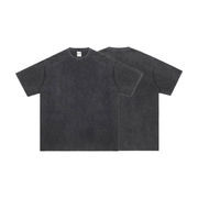 メンズファッション 260g ビンテージ風 無地 半袖Tシャツ 男女兼用 ストリート系トップス 春夏 2022新作★