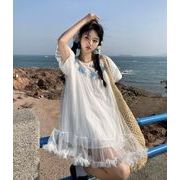 ワンピース シャツワンピース 半袖 チュニック Aライン レディース