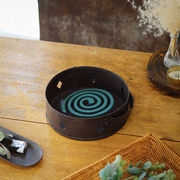 ブロカント アイアン蚊やり ラウンド[蚊遣り蚊取り線香鉄古道具レトロアンティーク25AW]