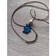 青い鳥のネックレス、ヴィンテージのハンドメイドの万能セーターチェーン、男女兼用のネックレス