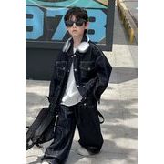 2025子供服　ボーイス　QYM　トップス+ズボン　デニムセットアップ　★100-160CM