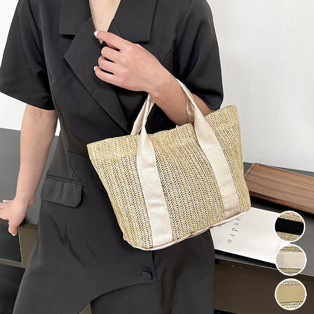 【日本倉庫即納】 かごバッグ レディース大容量草編みバッグ