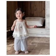 2025春夏新作 韓国風子供服  袖なし トップス  タンクトップ  キャミソール 子ども服 セット