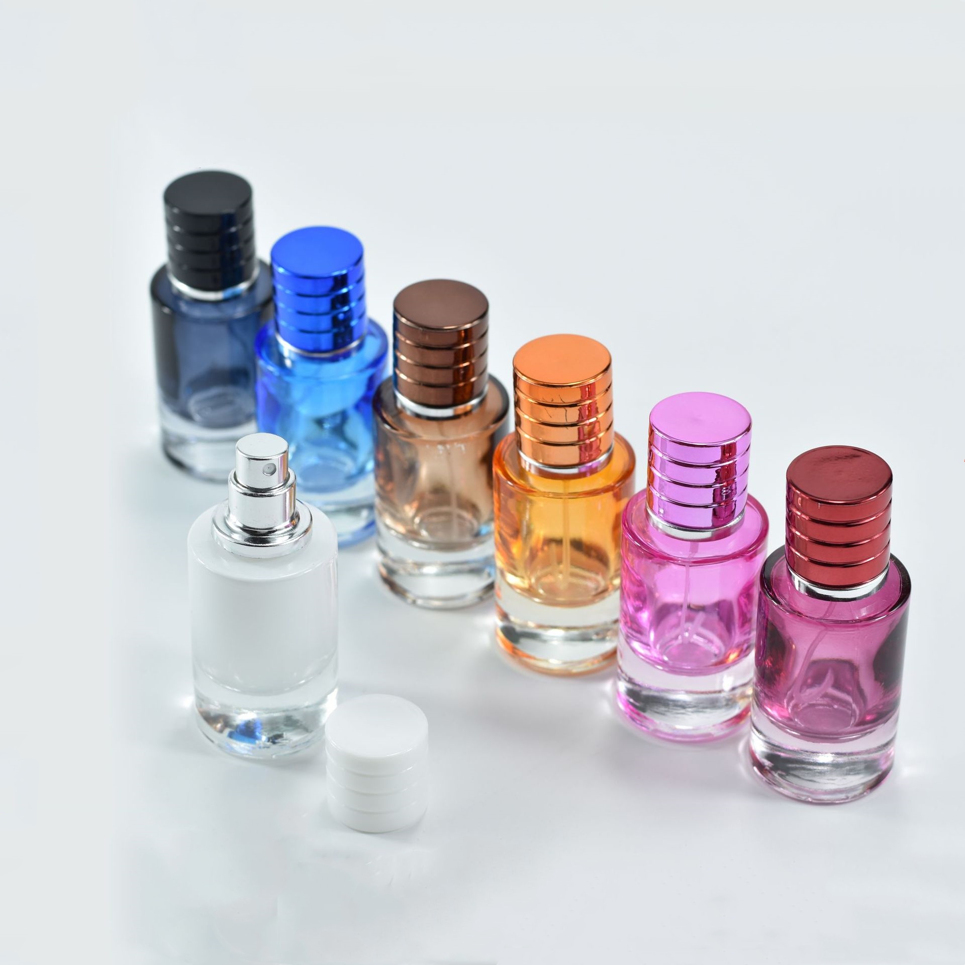 30ml 香水アトマイザー 香水スプレー 色付きガラス瓶 詰め替え容器