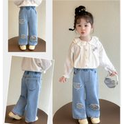 2025秋新作 韓国子供服 ジーパン子供服 ベビー服  キッズ服  ズボン 90-140cm