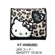 サンリオキャラクターズ　BOXコイン　三つ折り財布　財布　ワッペンキティ　ハローキティ BE