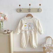 [80-130cm] 秋新作 女の子セットアップ 長袖トレーナー＋長ズボン キッズ ベビー 子供服 2点セット