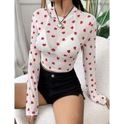 トップス Tシャツ ブラウス スリム ロングT シースルー メッシュ