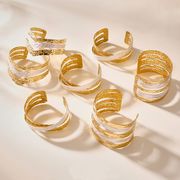 サージカルステンレスバングル　アクセサリー　金属アレルギー対応　ファッション　18kコーティング