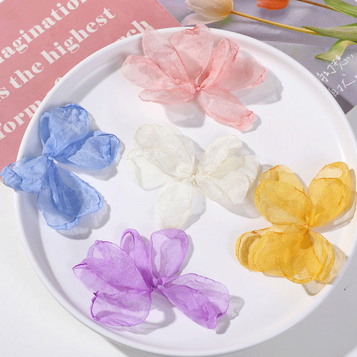 ハンドメイド リボン モチーフ 手芸 リボン結びパーツ りぼん アクセサリーパーツ オーガンジー レース