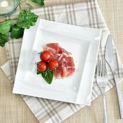 イゾラ 18スクエアプレート 白系 洋食器 角型プレート 日本製 美濃焼 おしゃれ