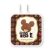 くまのがっこう　ジャッキーズチョコレート USB/USB Type-C ACアダプタ ジャッキー KG-322A