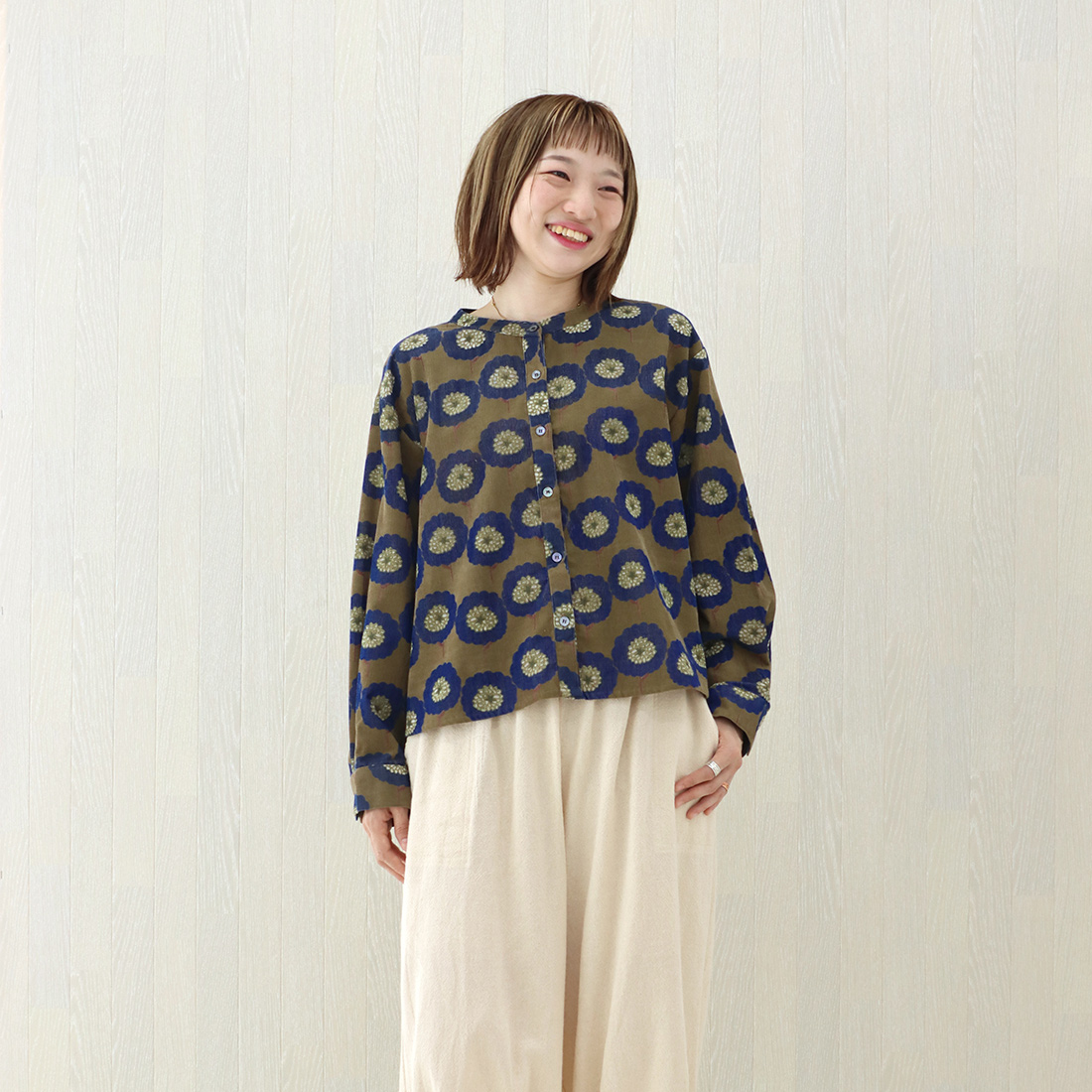 【PORINA】ブラウス ファンシー[レディースゆったり花柄フラワーナチュラルアジアン秋冬25AW]