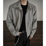メンズ チェック柄 ジャケット 男女兼用 ストリート系 アウター 秋冬 2025新作★全2色
