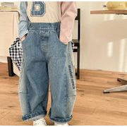 2025秋新作  韓国風子供服 キッズ服 カジュアルパンツ 男女兼用 カジュアル ジーンズ 80-130cm