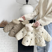 2025秋※tlqf☆女の子用裏起毛キルティングジャケット 冬用 防寒コート
