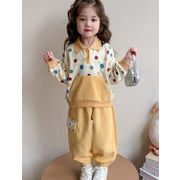 2025秋新品 キッズ  女の子  トップス+ズボン   長袖 子供服 INS人気 カジュアル セット