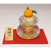 ★開運招福の干支★　縁起の良い置物【クリスタル　鏡餅】