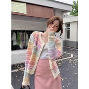 2025新作　 着痩せ　ニットセーター　カーディガン レディース ファッション 着痩せ