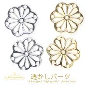 ★2個価格★L&A★透かしチャーム★人気の花穴デザイン★最高級鍍金★