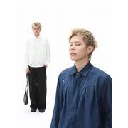 メンズファッション 無地 シャツ 男女兼用 カジュアル トップス 春秋 2025新作★全2色