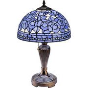 ステンドグラスランプ／ブルーローズ／　アンティーク／