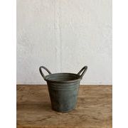 ブリキハンドルポット　植木鉢/プランター/園芸/植物