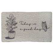 ふかふかテラスマット Owl 75×45　玄関マット/ベランダ/庭/通気性