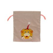 【巾着袋】ピクミン サガラ刺繍巾着 ベージュ
