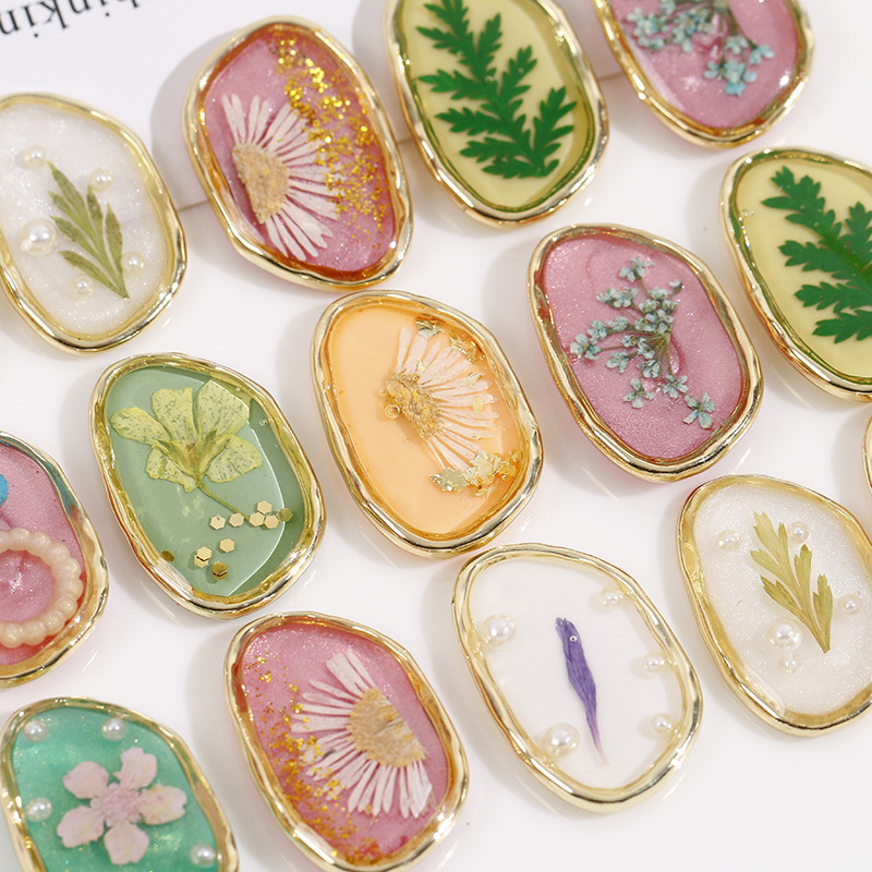 アクセサリーパーツ 花 封入 資材 フラワーパーツ 押し花 ドライフラワー パール DIY ラメ グリッター 花材